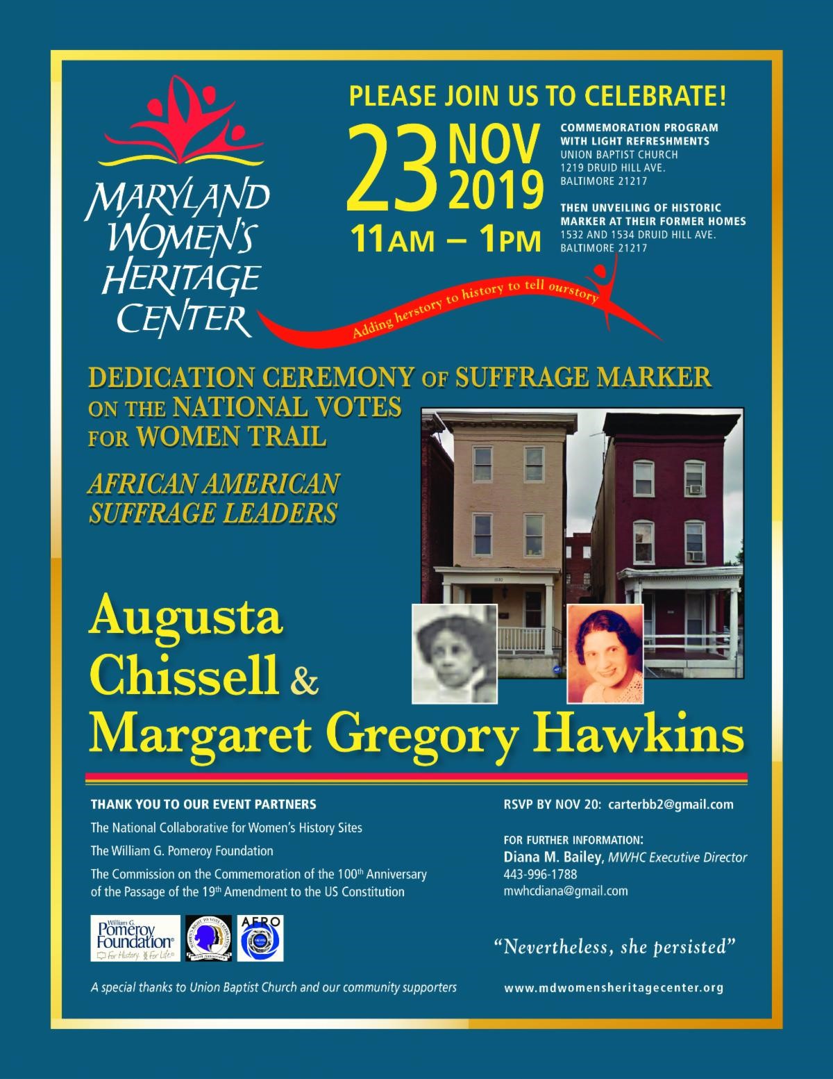 Please join MWHC for this historic Event this Saturday, November 23, 2019